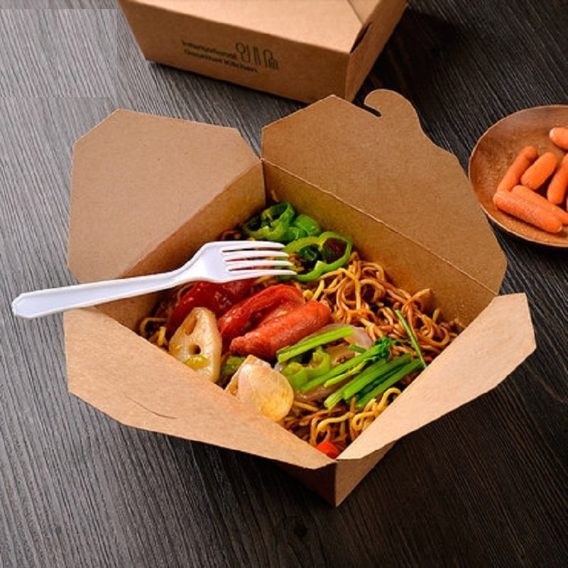 Eco Kraft biodegradable Lunch Box no 8 Medium (Qty 50) Eco Kraft biodegradable Lunch Box no 8 Medium (Qty 50)