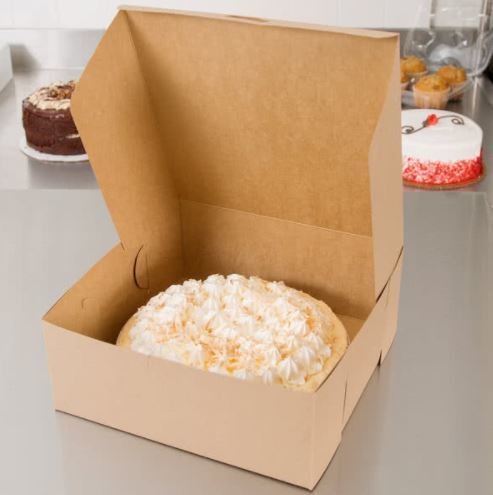 Cake Box Eco Brown 9 x 9 x 4 Cake Box Eco Brown 9 x 9 x 4