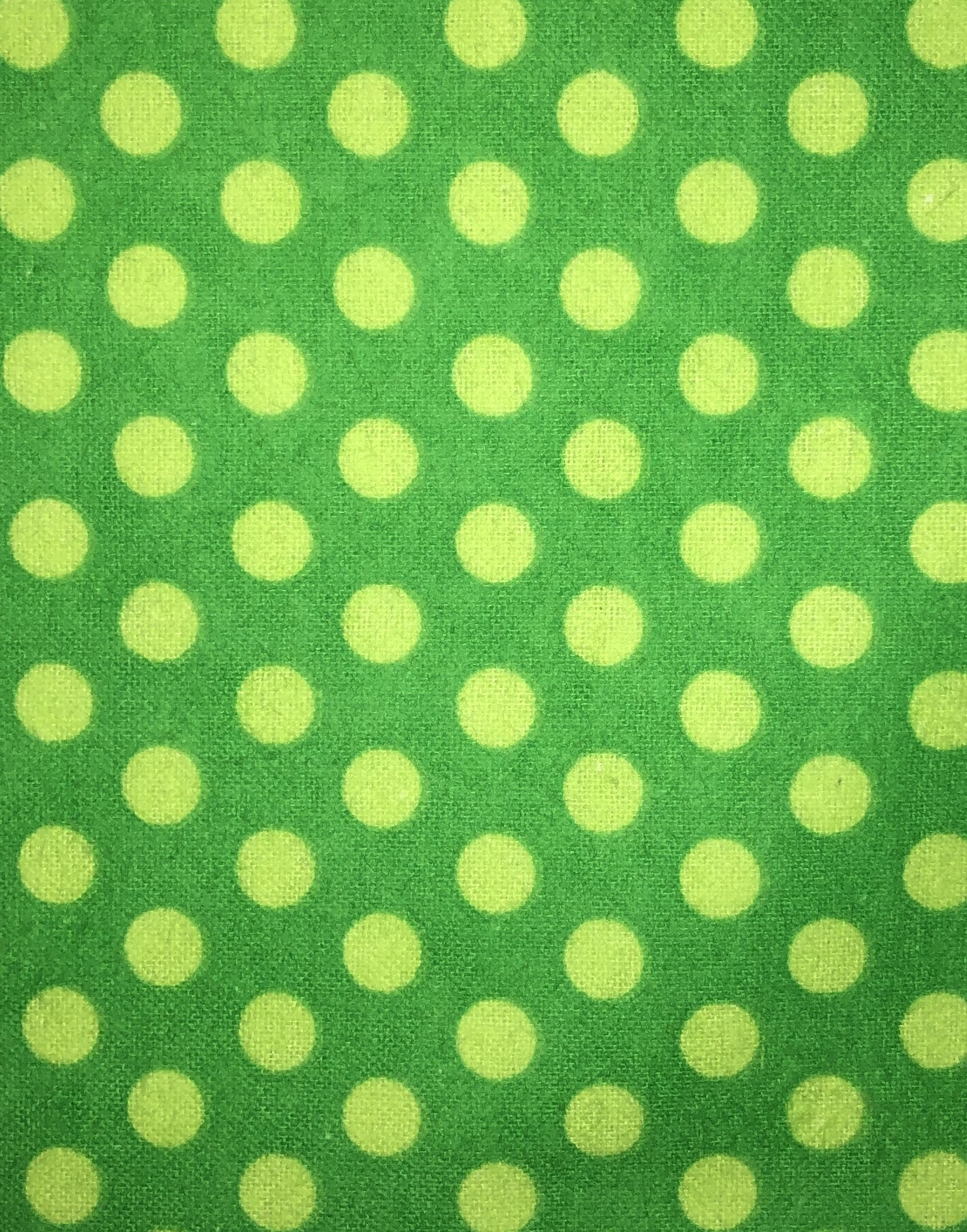 Green Polka Dot Flannel - 1/2m cut 55175