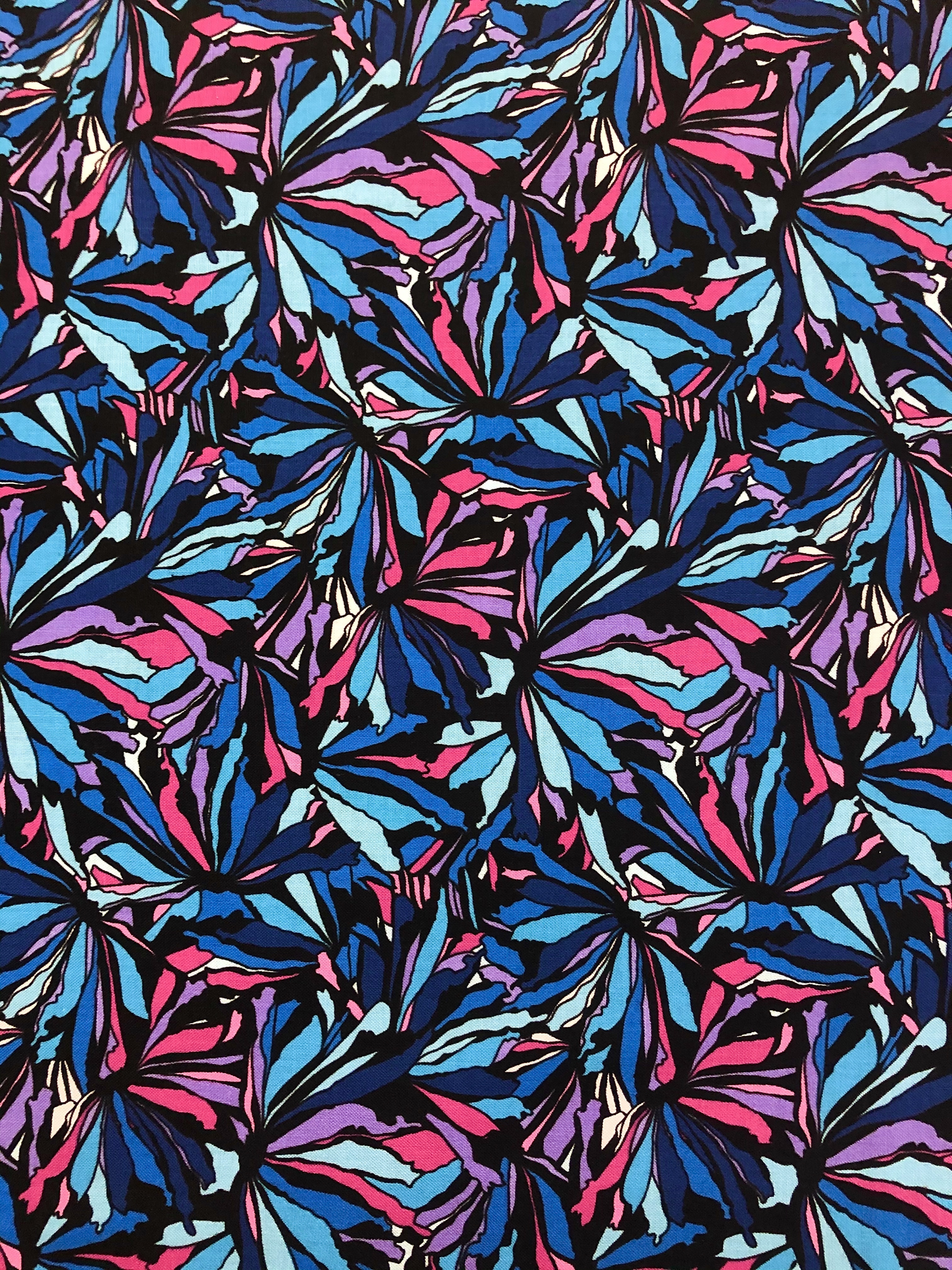 Midnight Poppies - 1/2m cut 55464
