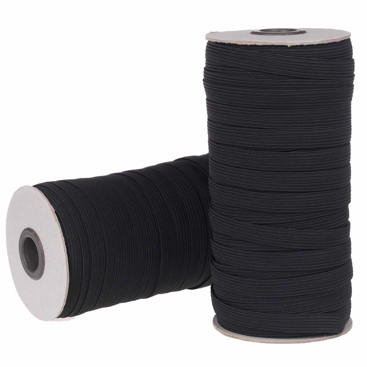 Elastic by the metre - Black - 1/4” wide 55498