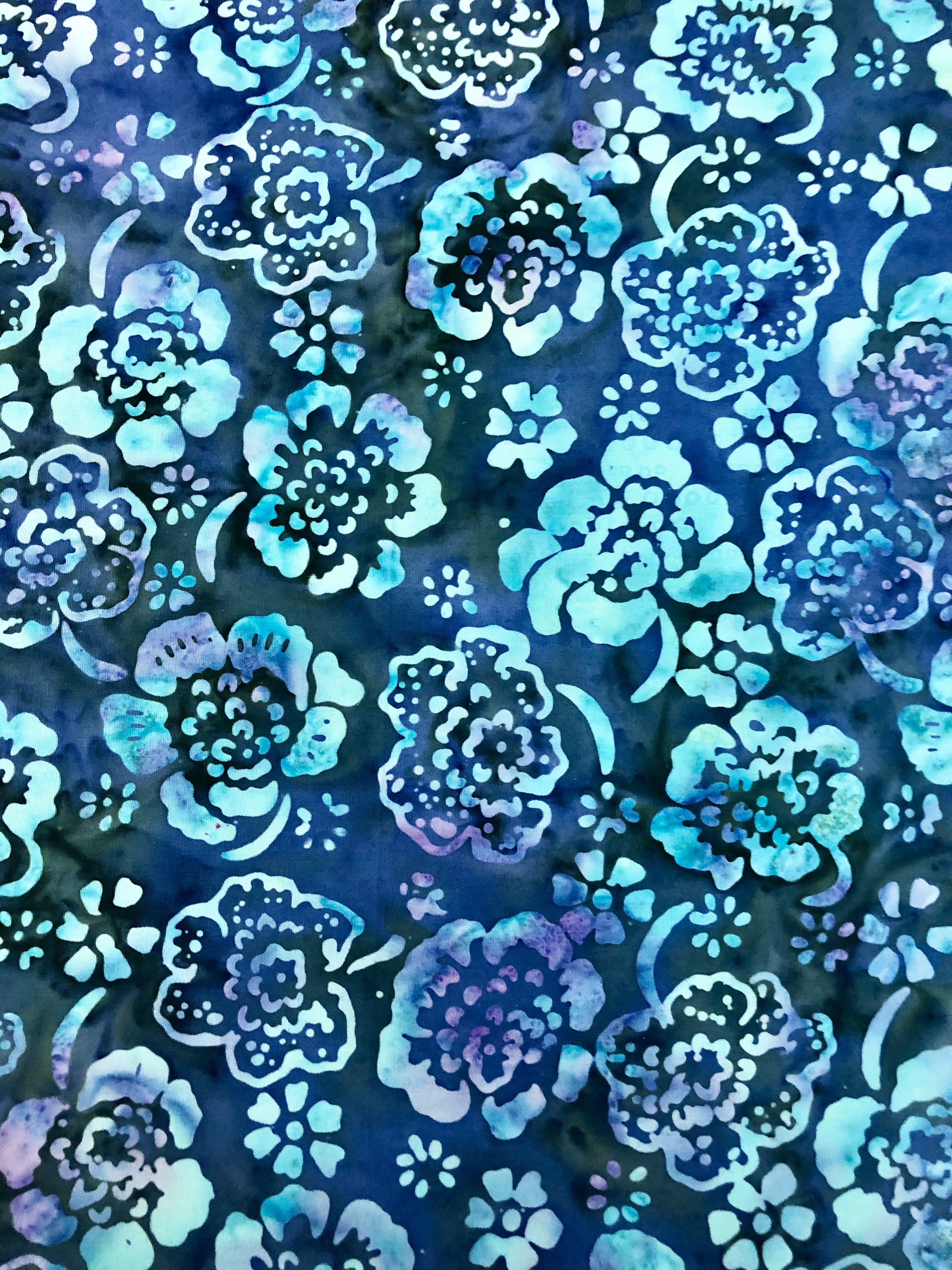 Rock Flower - Large Blooms Batik - 1/2m cut 55741