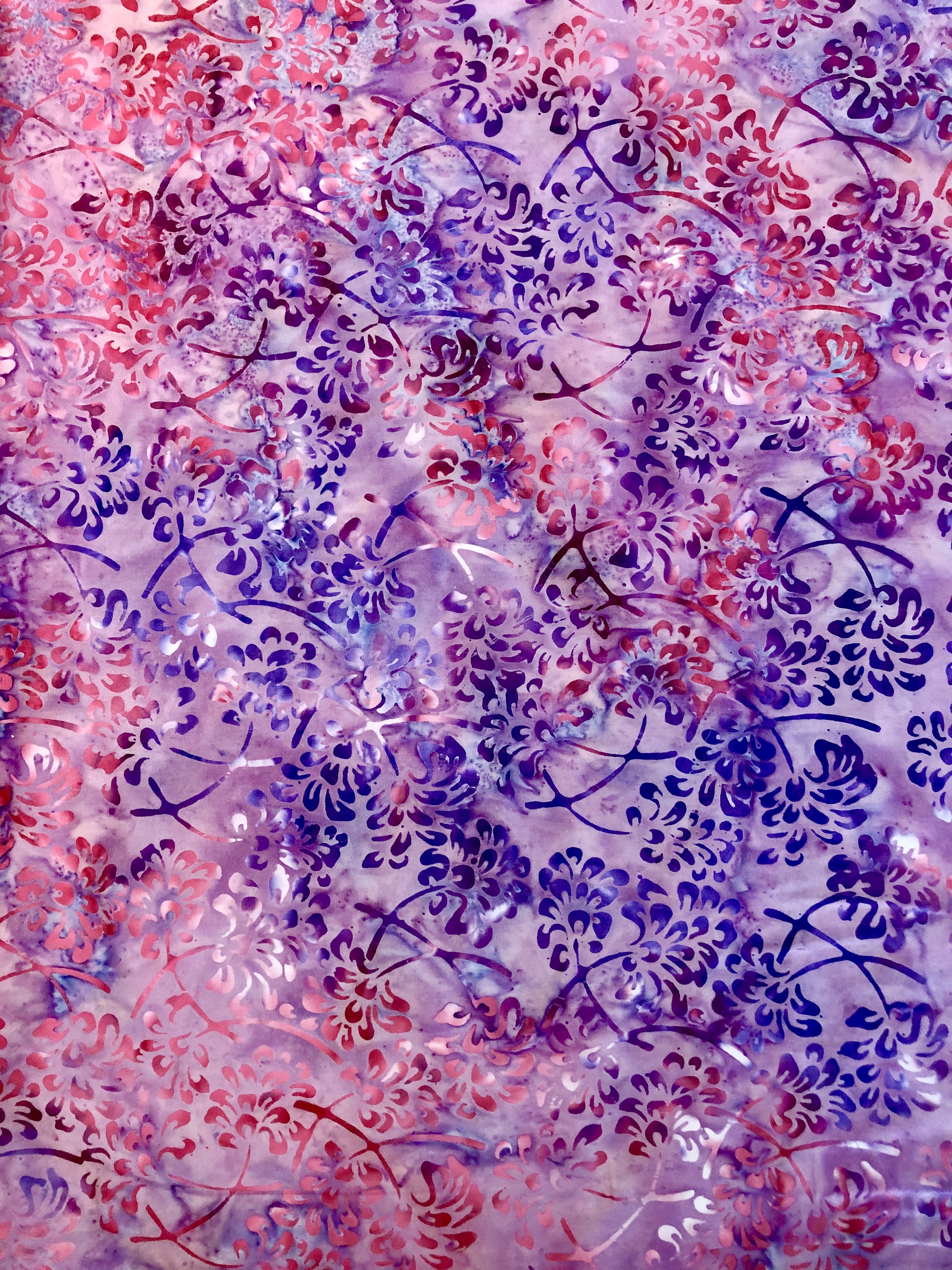 Gracious Grape - Blooms - Batik - 1/2m cut 55749