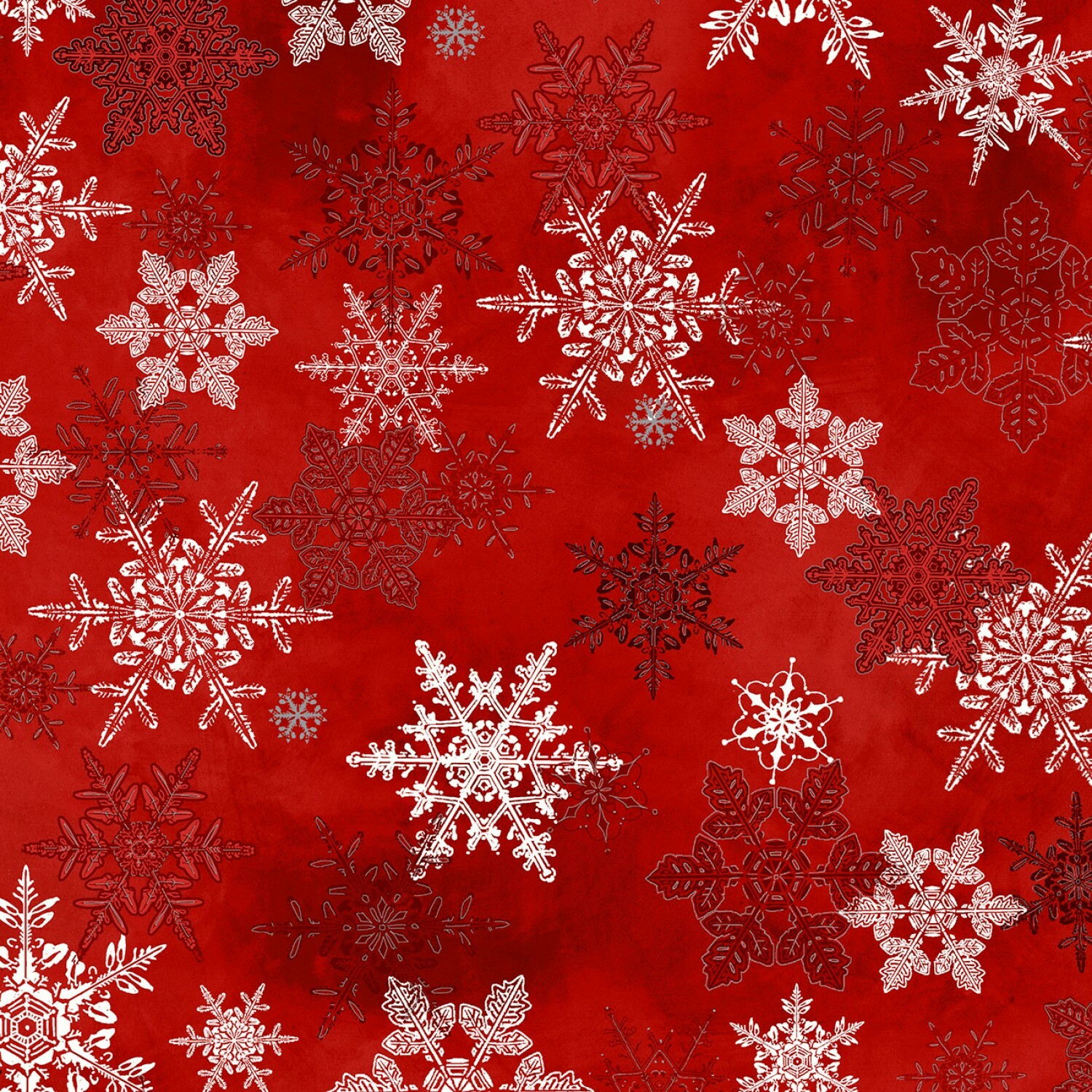 Winter Wonderland - Red Snowflakes - 1/2m cut 55779