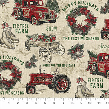 Vintage Christmas - Allover Print - 1/2m cut 55780