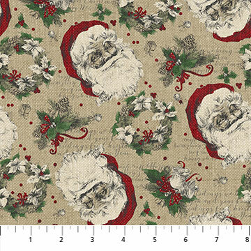 Vintage Christmas - Vintage Santa - 1/2m cut 55781
