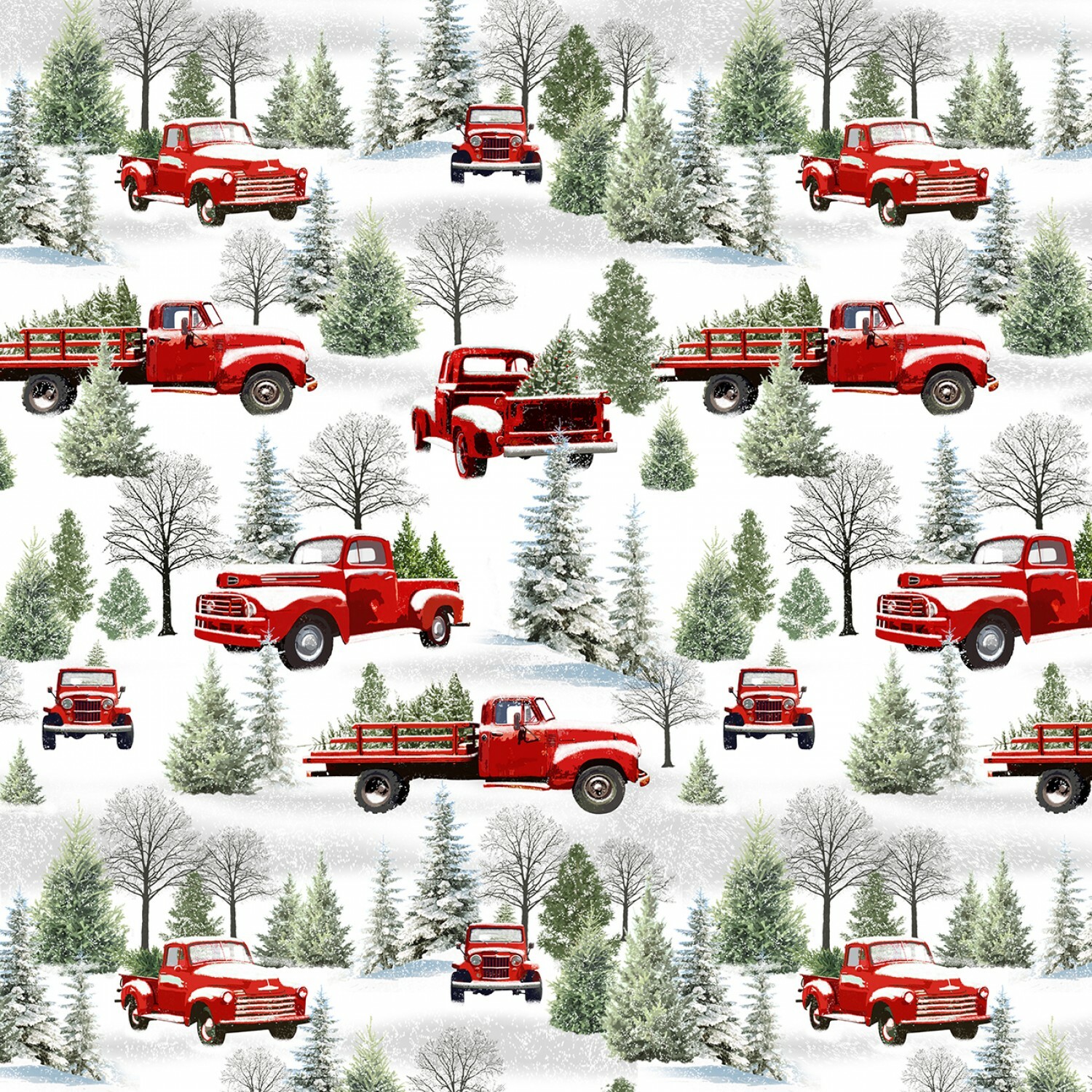 Grey/Red Scenic Trucks - The Tradition Continues - 1/2m Cut 55798