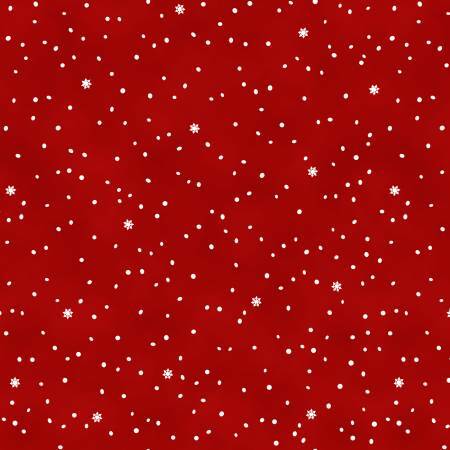 Red Snow - Holiday Heartland- 1/2m Cut 55805