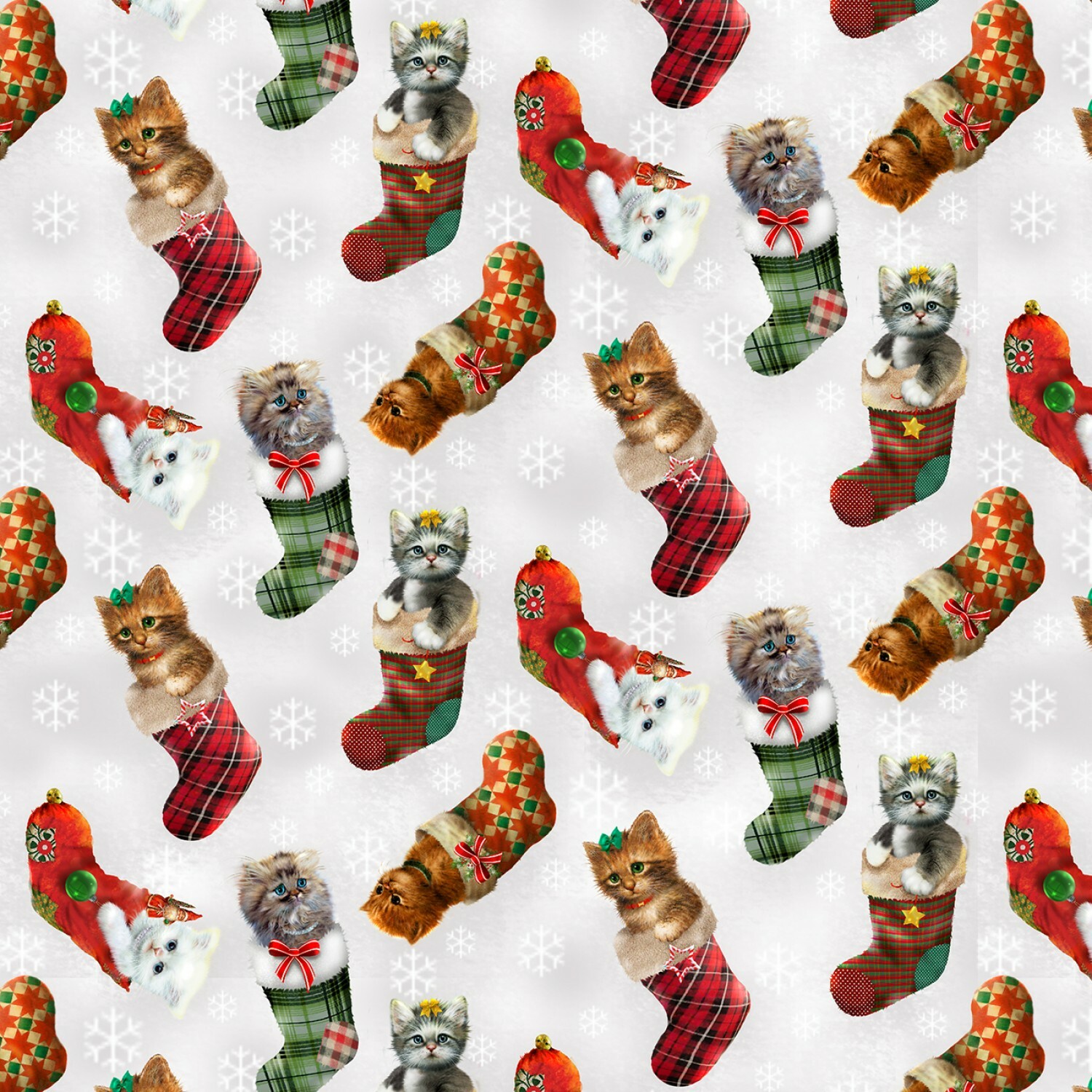 Kitty’s in Stockings - Fireside Kittens By Henry Glass - 1/2m cut 55863