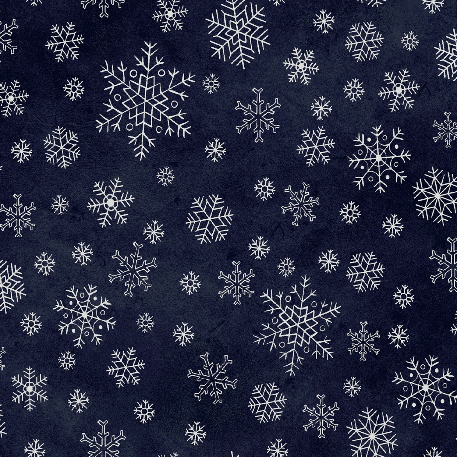 Snowflake - Navy - 1/2m cut 55876