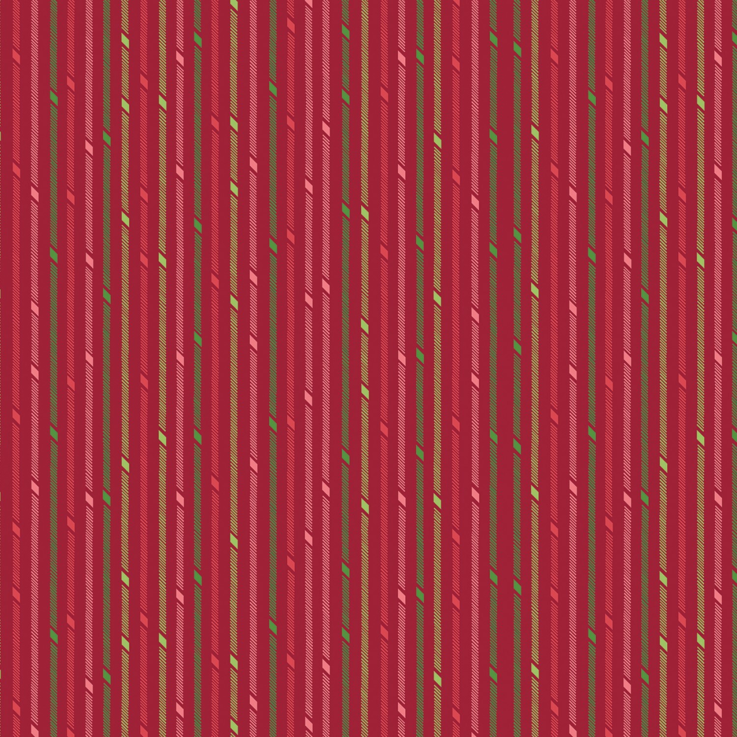 Red Candy Stripe - Better Not Pout by Nancy Halvorsen - 1/2m cut 55879