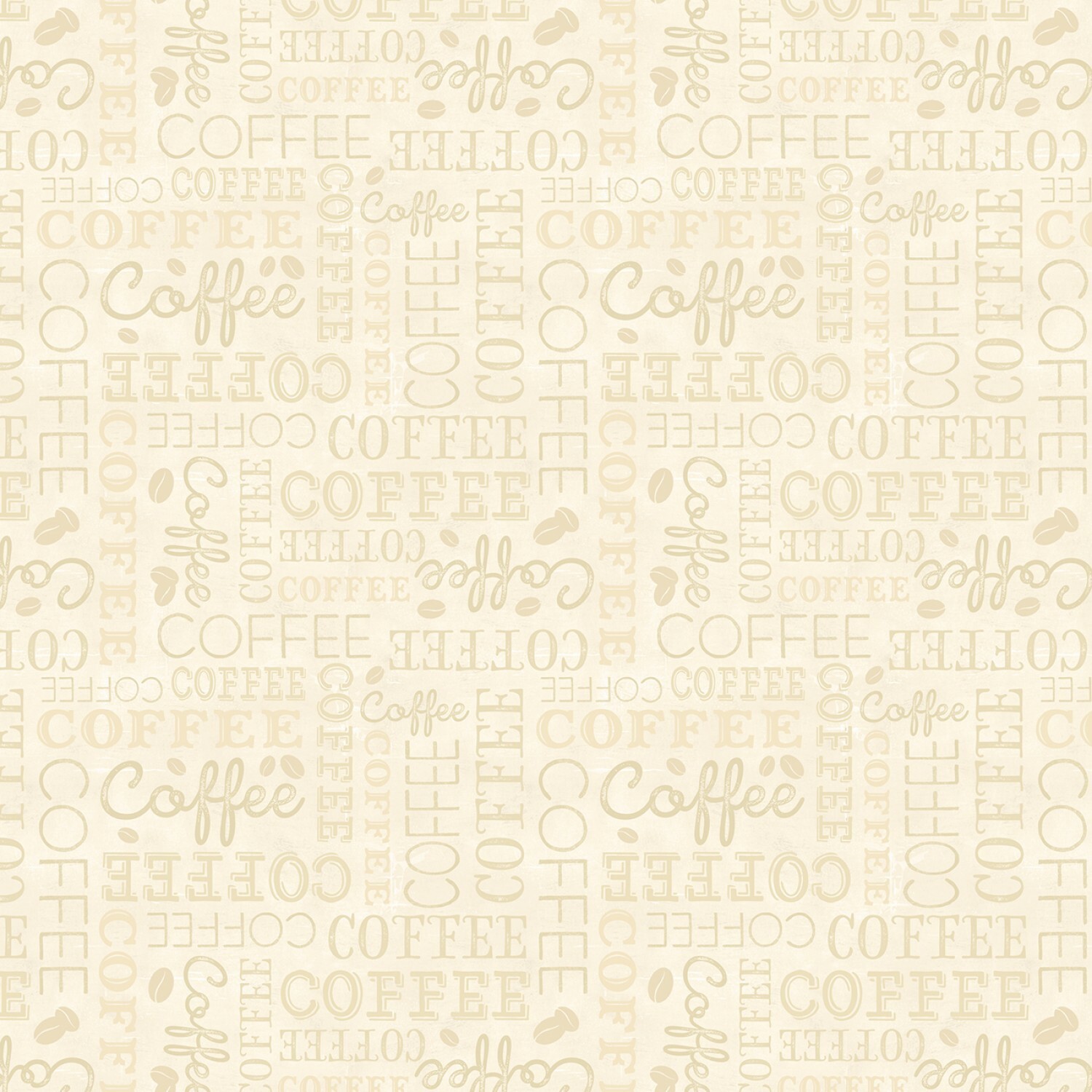 Words - Coffee Time by Wilmington Fabrics - 1/2m cut 55888