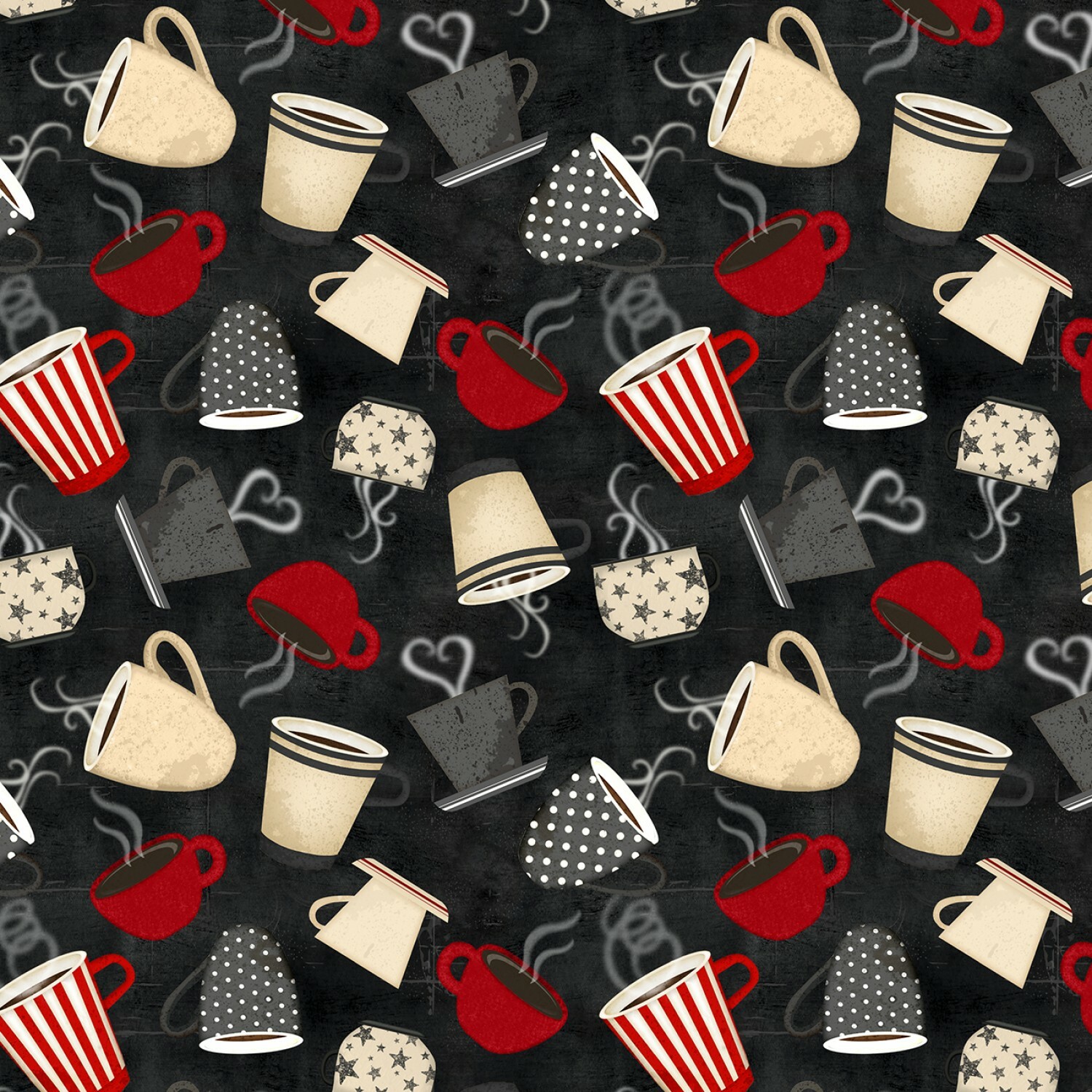 Coffee Cups - Coffee Time by Wilmington Fabrics - 1/2m cut 55886