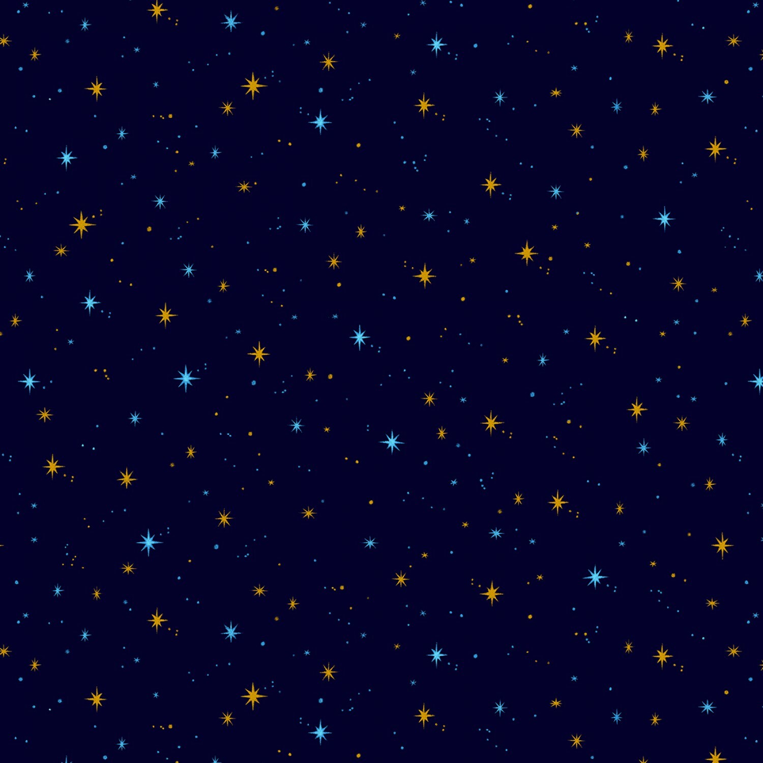 Midnight Mini Stars - 1/2m cut 55890