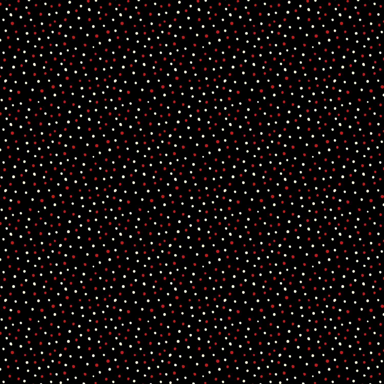 White and Red Dots on Black- 1/2m cut 55892