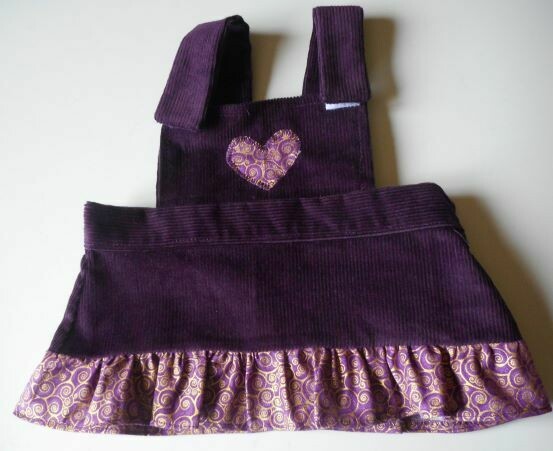 Pinafore with frill - aubergine Pinafore with frill - aubergine