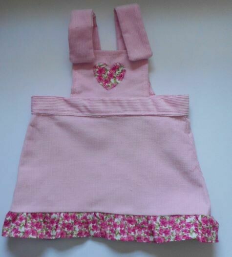 Pinafore with frill - pale pink Pinafore with frill - pale pink