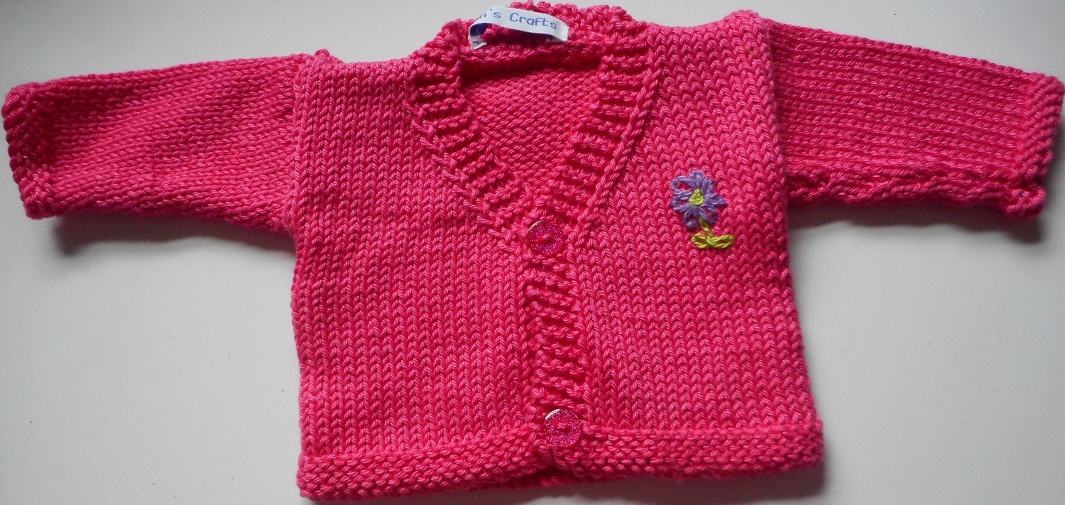 Cardigan - cerise pink, in 3 sizes Cardigan - cerise pink, in 3 sizes