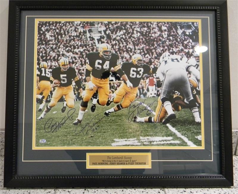Autographed "Lombardi Sweep" photo 00021