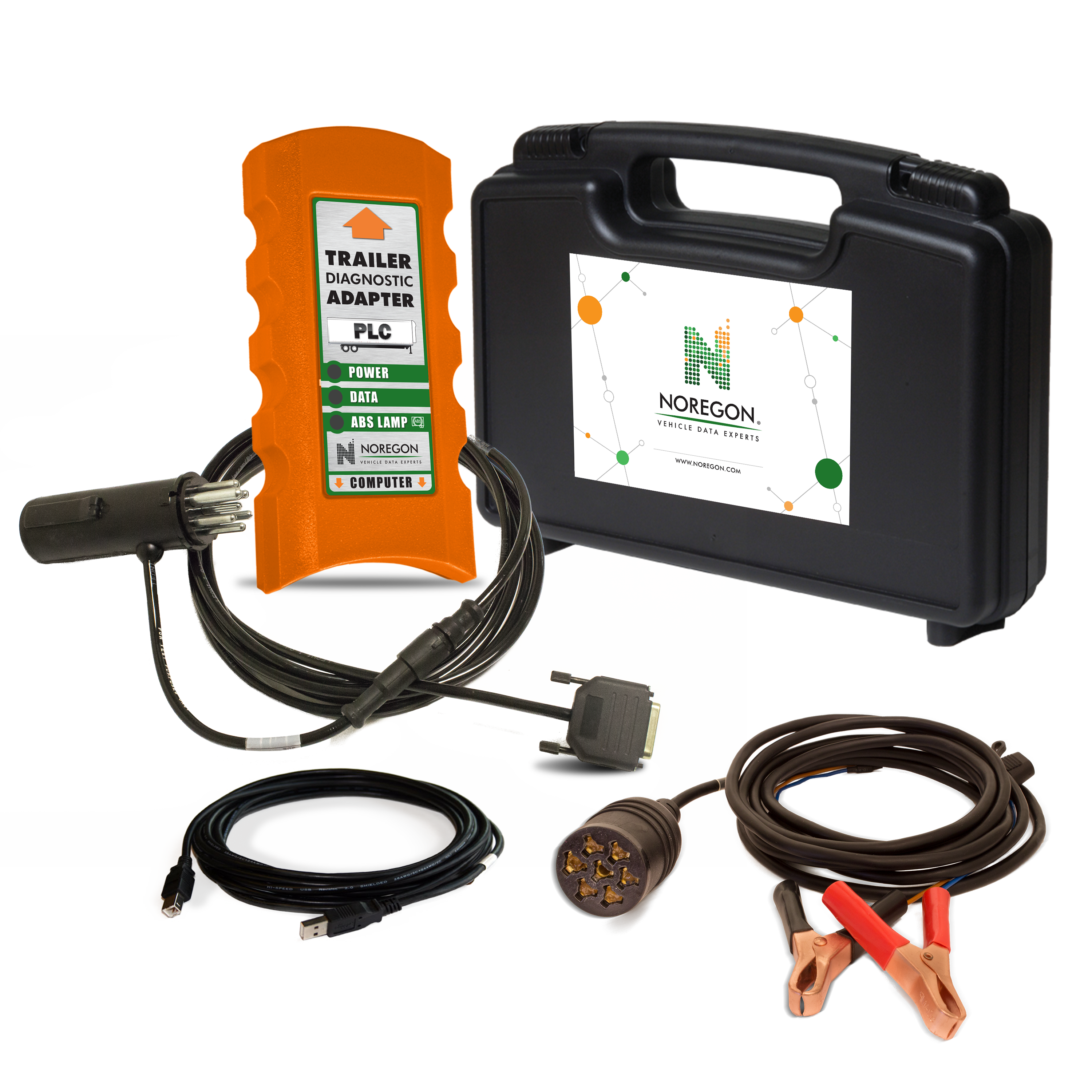 Noregon® Trailer Diagnostic Adapter Kit w/Power Supply Cable JPRO004