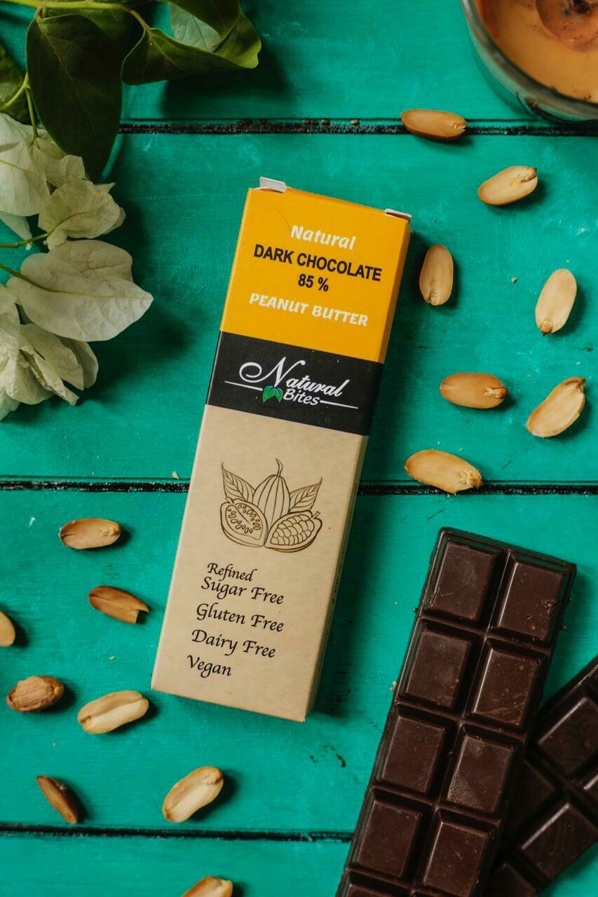 85% Dark chocolate with peanut butter شيكولاته دارك بزبده السوداني 85% Dark chocolate with peanut butter شيكولاته دارك بزبده السوداني