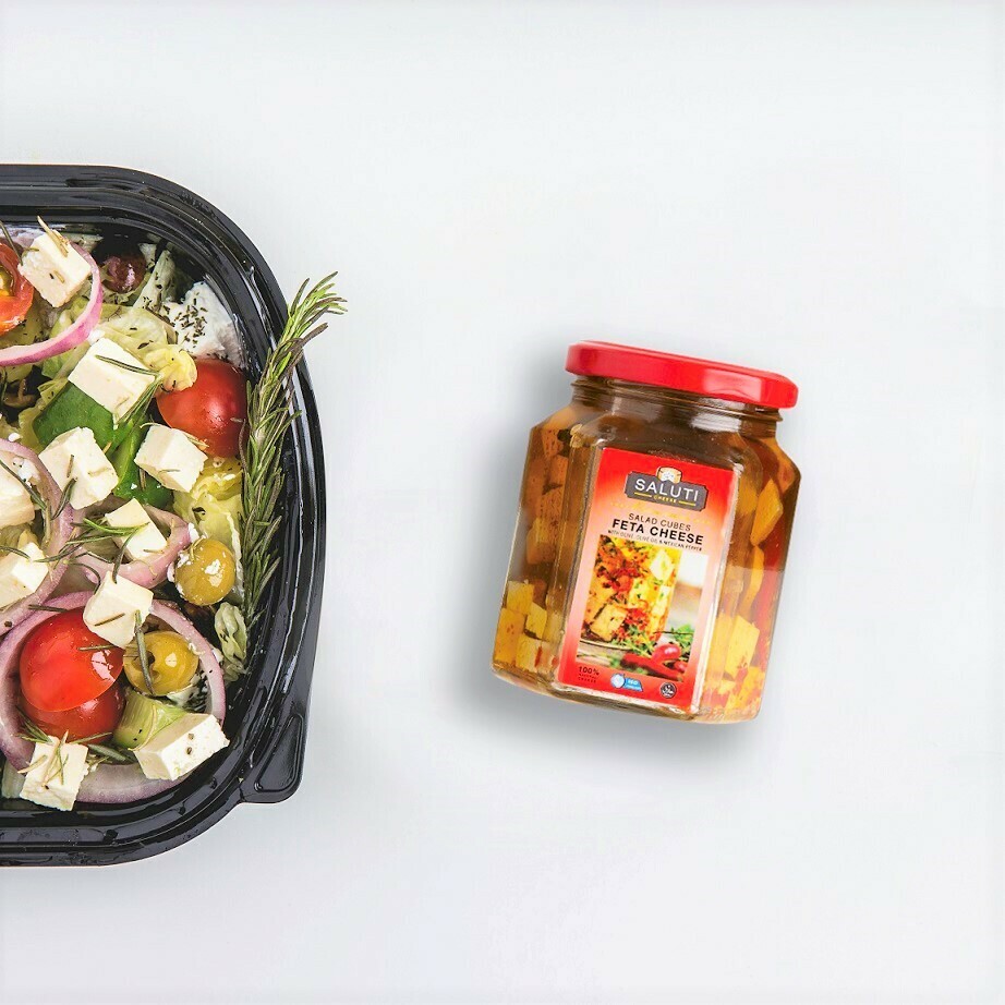 Spicy Feta Salad Cubes (100g) مكعبات جبن فيتا حار Spicy Feta Salad Cubes (100g) مكعبات جبن فيتا حار