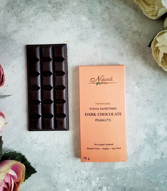 Stevia Dark Chocolate Peanuts شيكولاته دارك بالستيفيا والفول السوداني Stevia Dark Chocolate Peanuts شيكولاته دارك بالستيفيا والفول السوداني