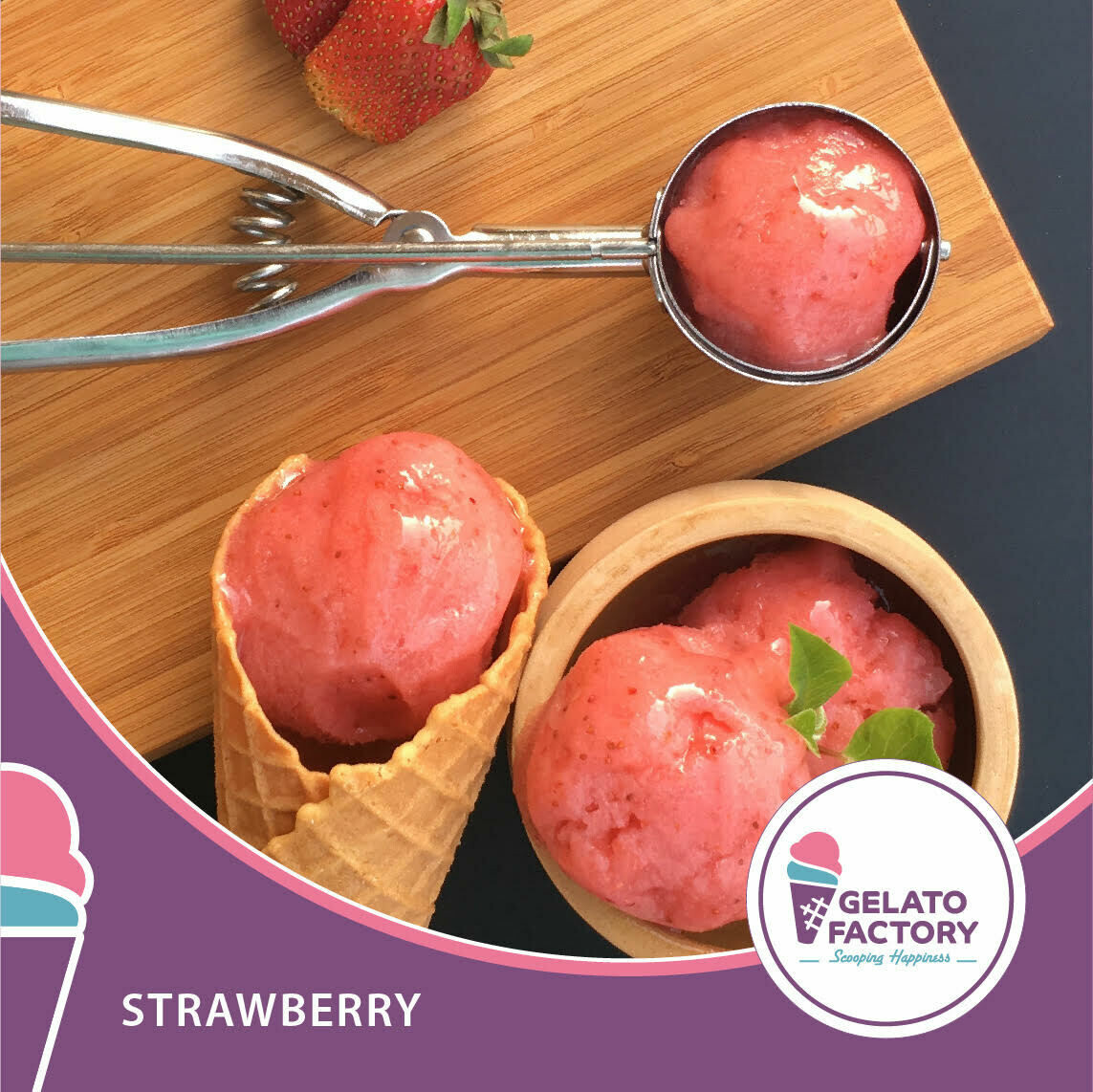 Strawberry Gelato (700g) جيلاتو فراولة Strawberry Gelato (700g) جيلاتو فراولة