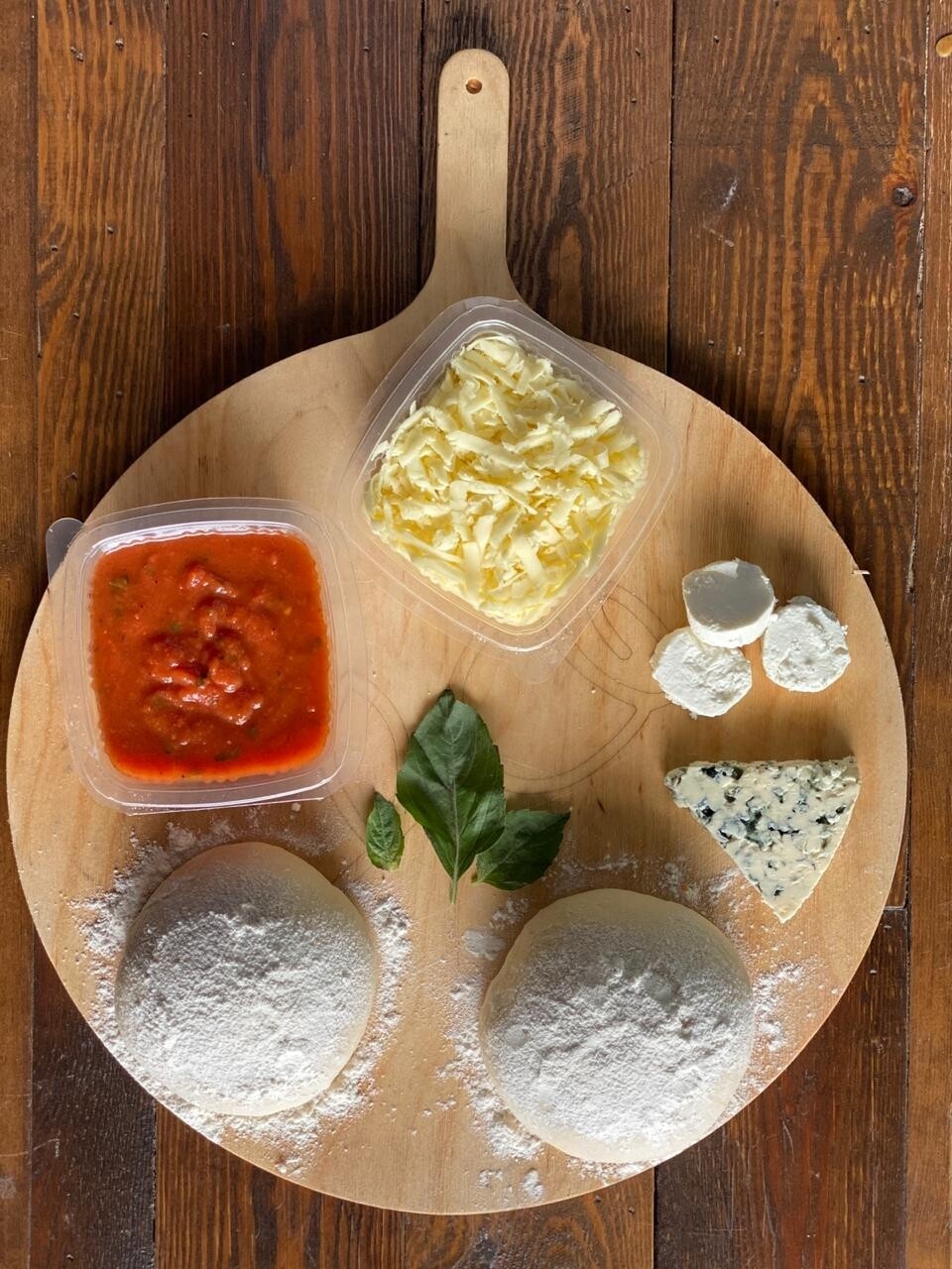 Quattro Formaggi Pizza Kit مكونات البيتزا الأجبان الأربعة Quattro Formaggi Pizza Kit مكونات البيتزا الأجبان الأربعة