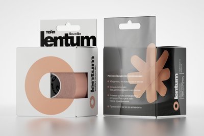 К-тейп Lentum, 5см×5м, телесный К-тейп Lentum, 5см×5м, телесный