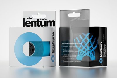 К-тейп Lentum, 5см×5м, голубой К-тейп Lentum, 5см×5м, голубой