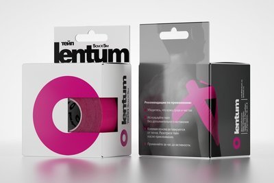 К-тейп Lentum, 5см×5м, розовый К-тейп Lentum, 5см×5м, розовый