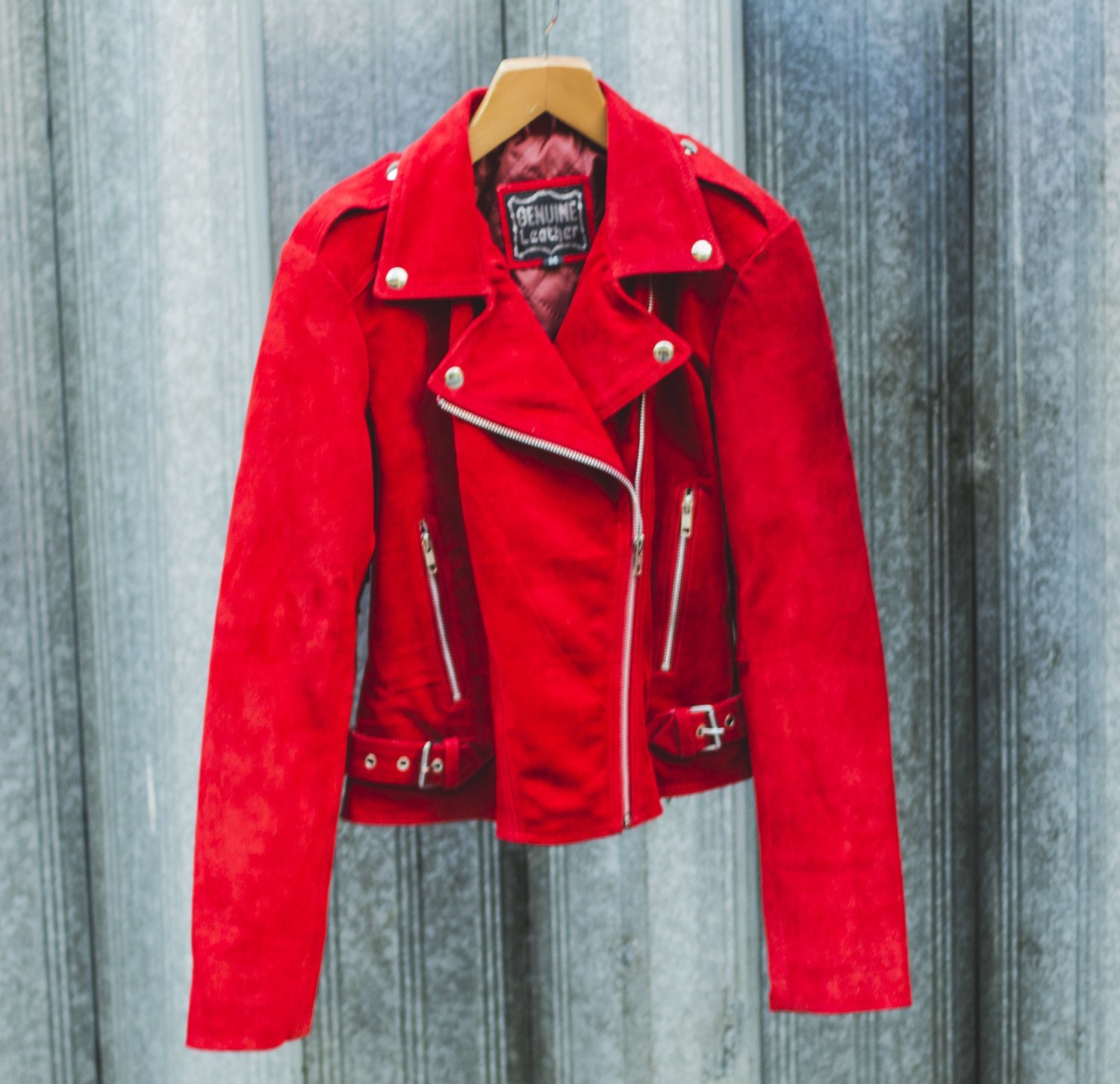 red suede jacket