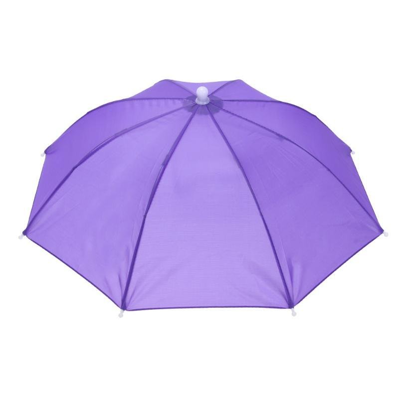 purple umbrella hat