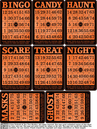 Halloween Bingo Cards Halloween Bingo Cards