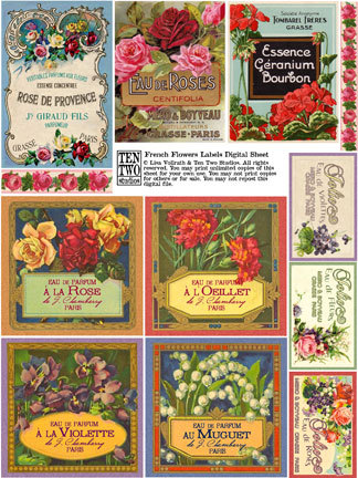 French Flowers Labels French Flowers Labels
