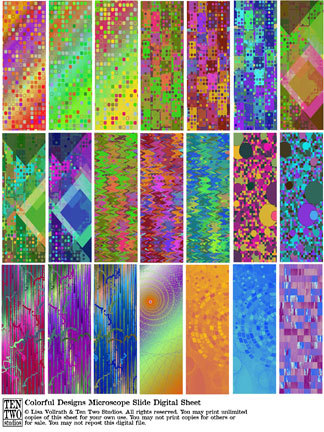 Colorful Designs Microscope Slides Colorful Designs Microscope Slides