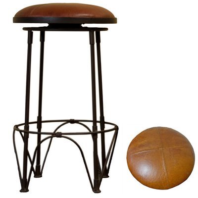 Banco Bar Claudia Chocolate Leather Barstool Banco Bar Claudia Chocolate Leather Barstool