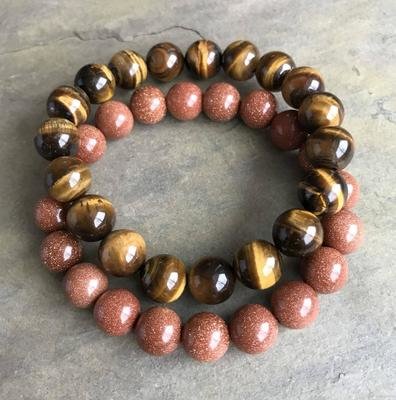 Goldstone AND Tiger Eye Bracelet set (2) Goldstone AND Tiger Eye Bracelet set (2)