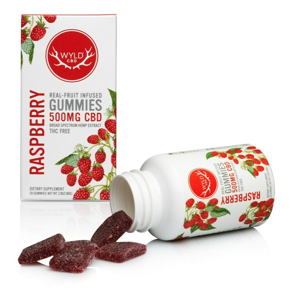 Wyld CBD Raspberry Gummies | 500MG Wyld CBD Raspberry Gummies | 500MG