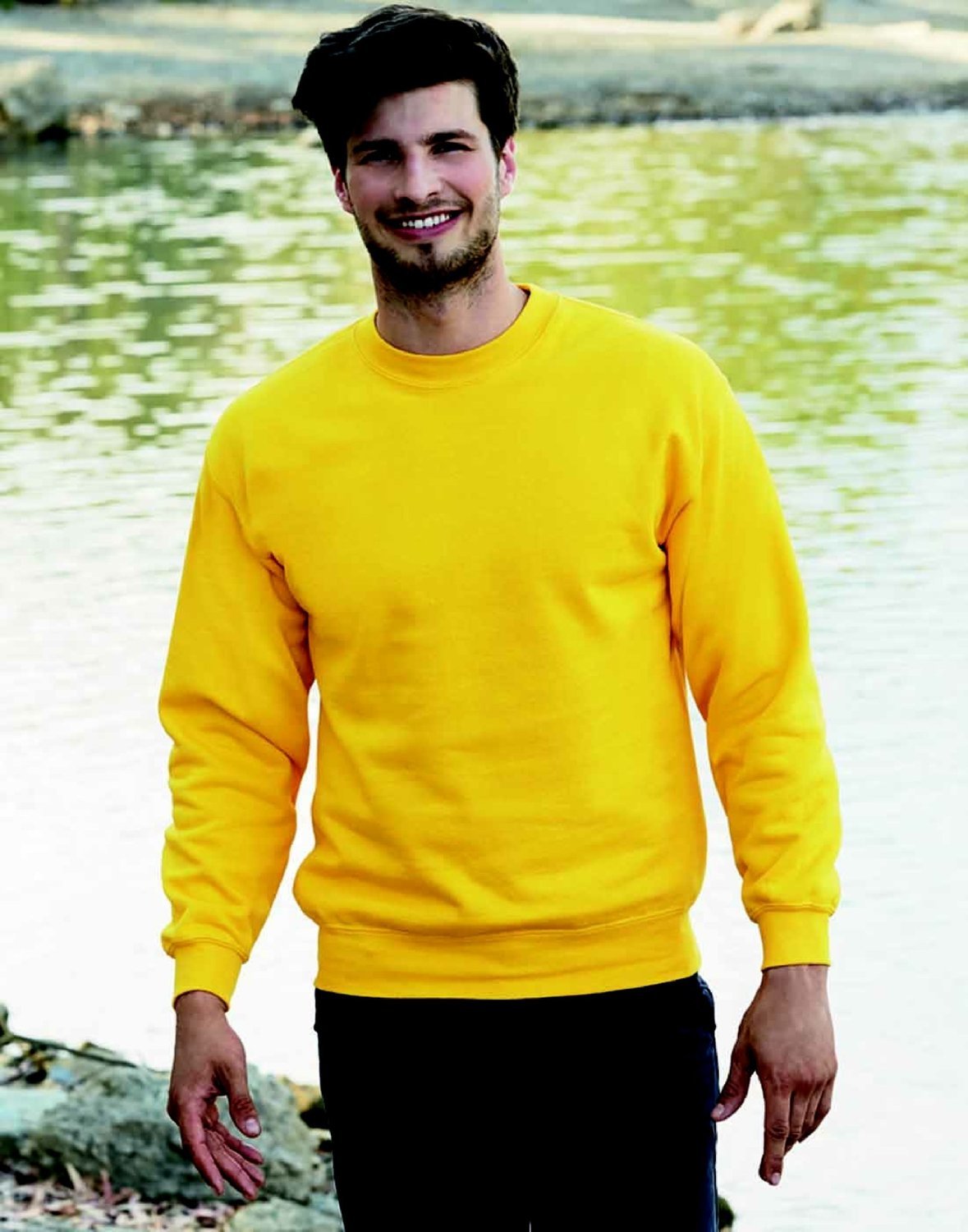 fruit of the loom yellow sweatshirt