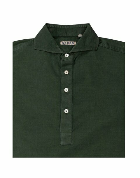 forest green polo shirt