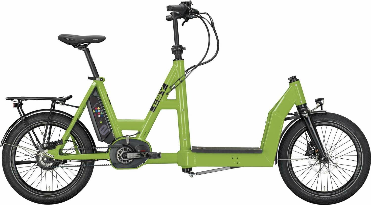 iSY Elektrofahrrad Cargo "DRIVE N3.8 ZR" lightgreen matt