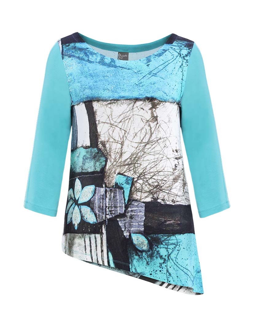 Simply Art Dolcezza: Ocean Breeze Orchid Asymmetrical Art Tunic SOLD OUT