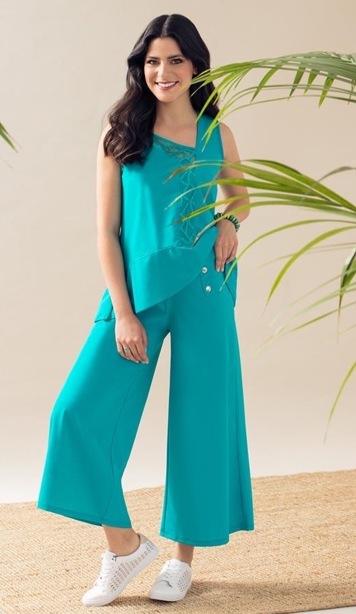 Maloka: California Sunset Asymmetrical Flounce Tunic (Many Colors!)