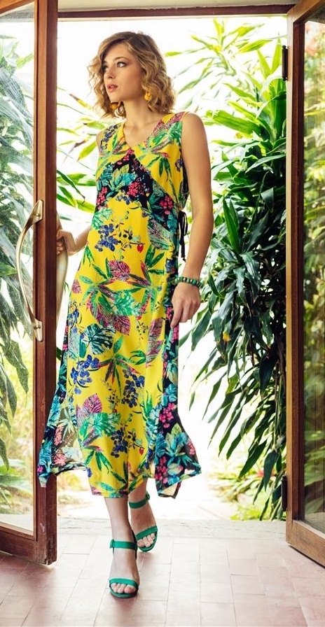 Maloka: Pink Eucalyptus Patchwork Maxi Dress MK_FRIVOLE_N