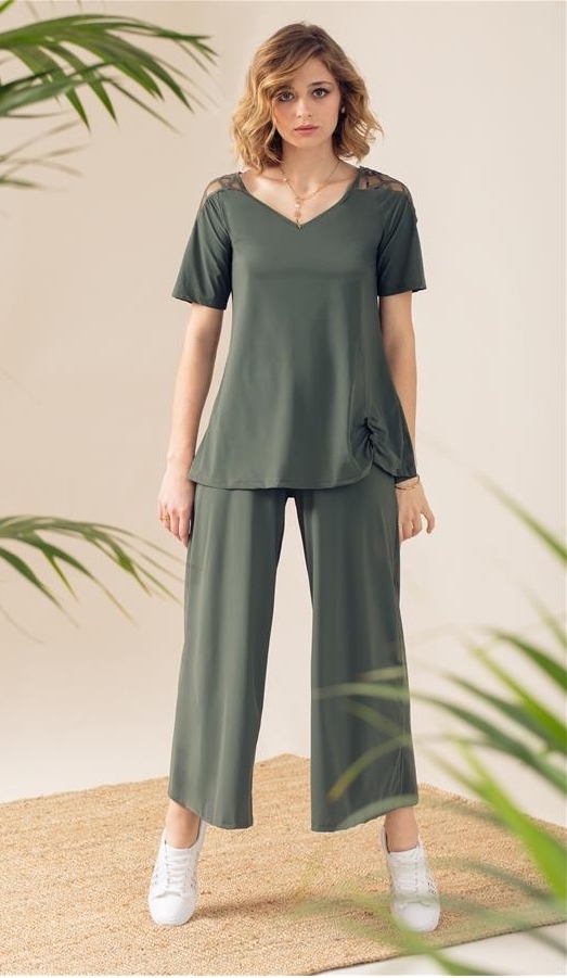 Maloka: High Waist Wide Leg Cropped Pants (Few Left, only Turquoise Sunset!)