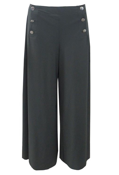 Maloka: High Waist Wide Leg Cropped Pants (Few Left, only Turquoise Sunset!)