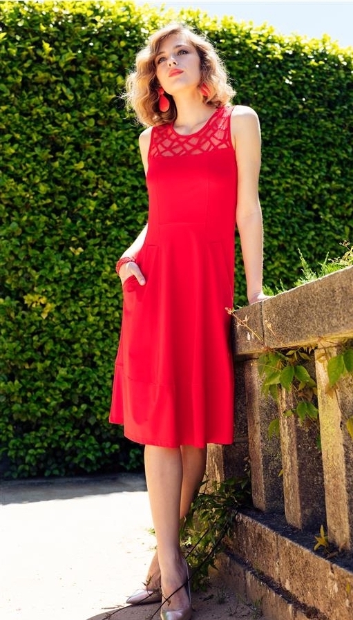 Maloka: Rose Mesh Decolletage Pocket Dress (Many Colors!) MK_KANES_N