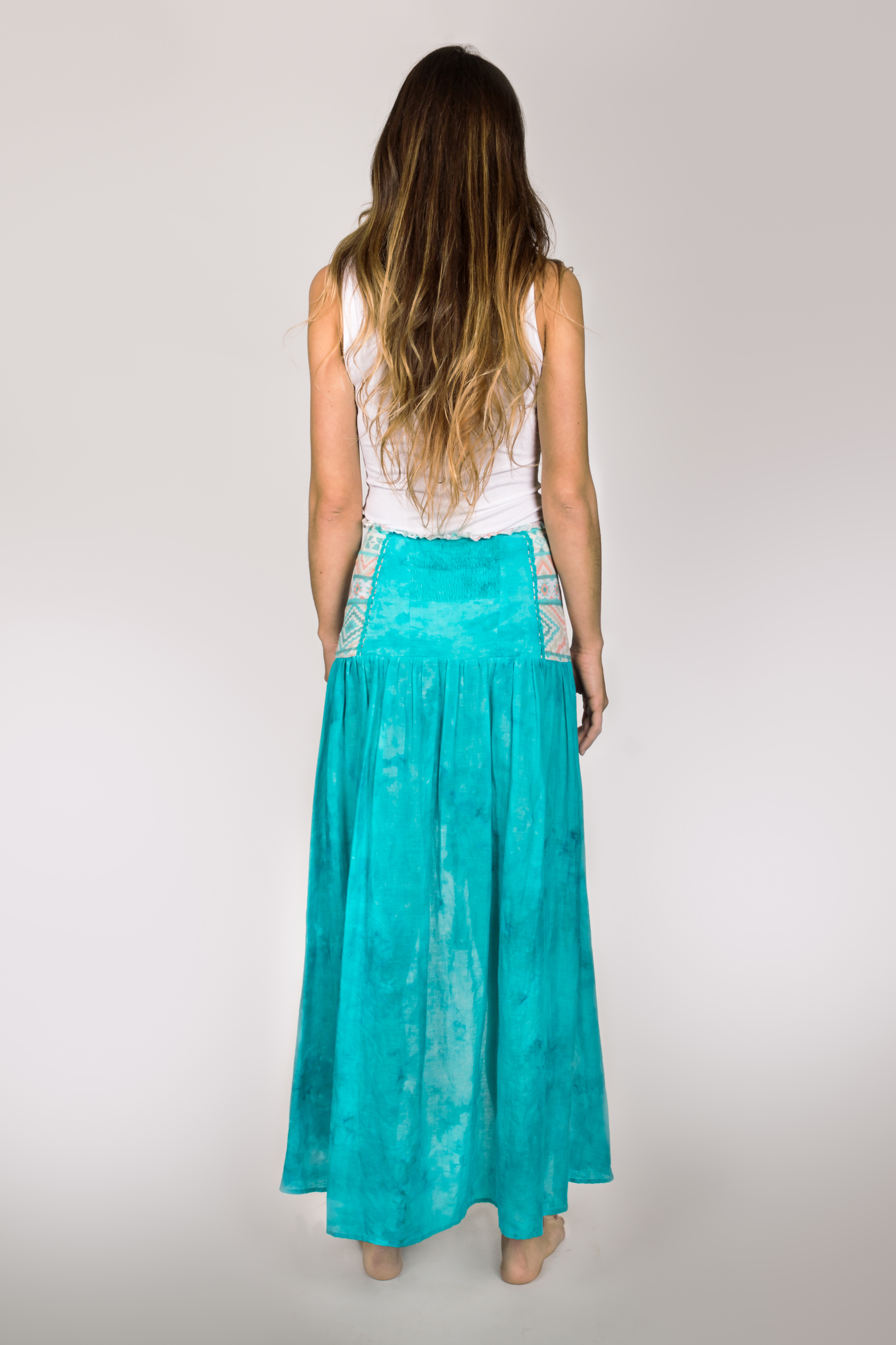 Shoklett: High Low Corset Waist Sea Flower Skirt Sherlyn (1 Left!)